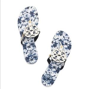 Tory Burch Ivory (tie dye foot bed) Miller Sandal